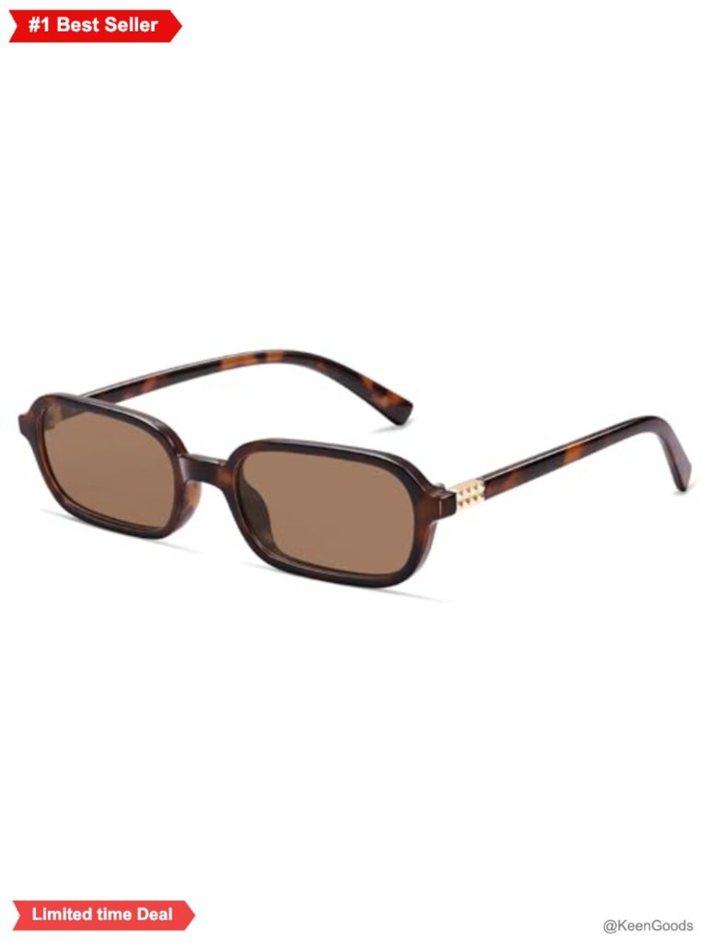 Retro Rectangular Sunglasses for Women Vintage 90s Square Sunnies UV400